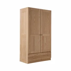 Enfant Camif Armoires Enfant|Chambres Enfant>Armoire bois massif 2 portes 1 tiroir Iris - - Poignées Bois