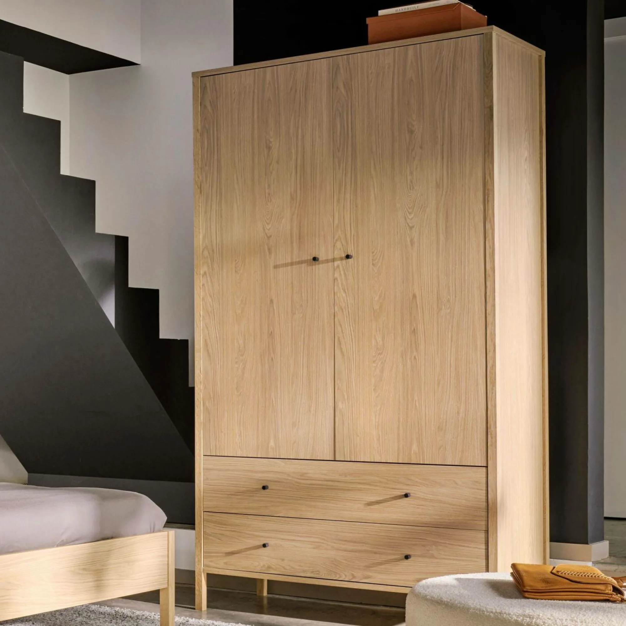 Camif Armoires|Armoires Et Dressing>Armoire décor bois 2 portes 2 tiroirs Simon