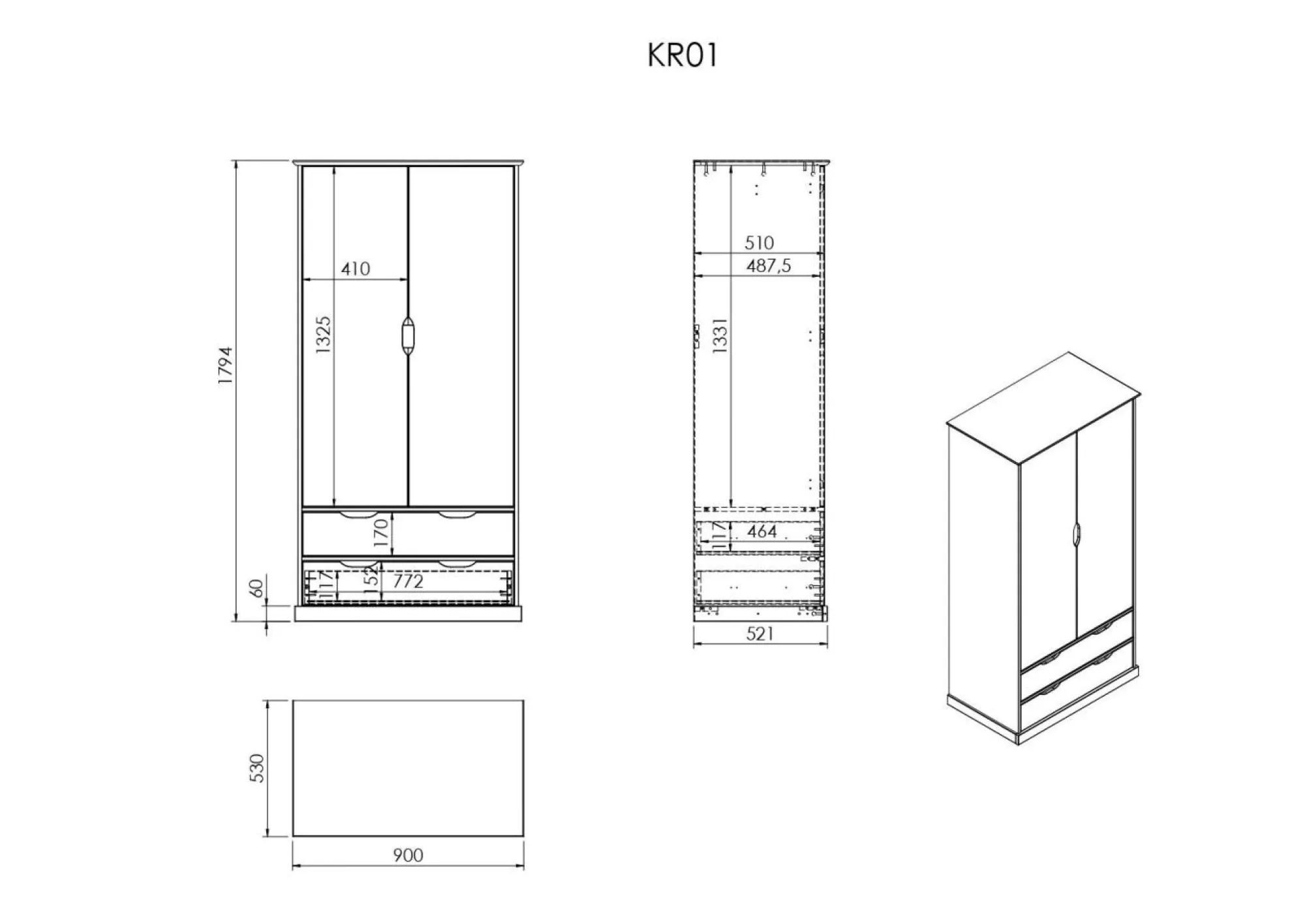 Camif Armoires|Armoires Et Dressing>Armoire Théa