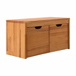 Camif Meubles Tv|Meubles D'Entrée>Banc bois massif 2 cubes de rangement Cyriel -