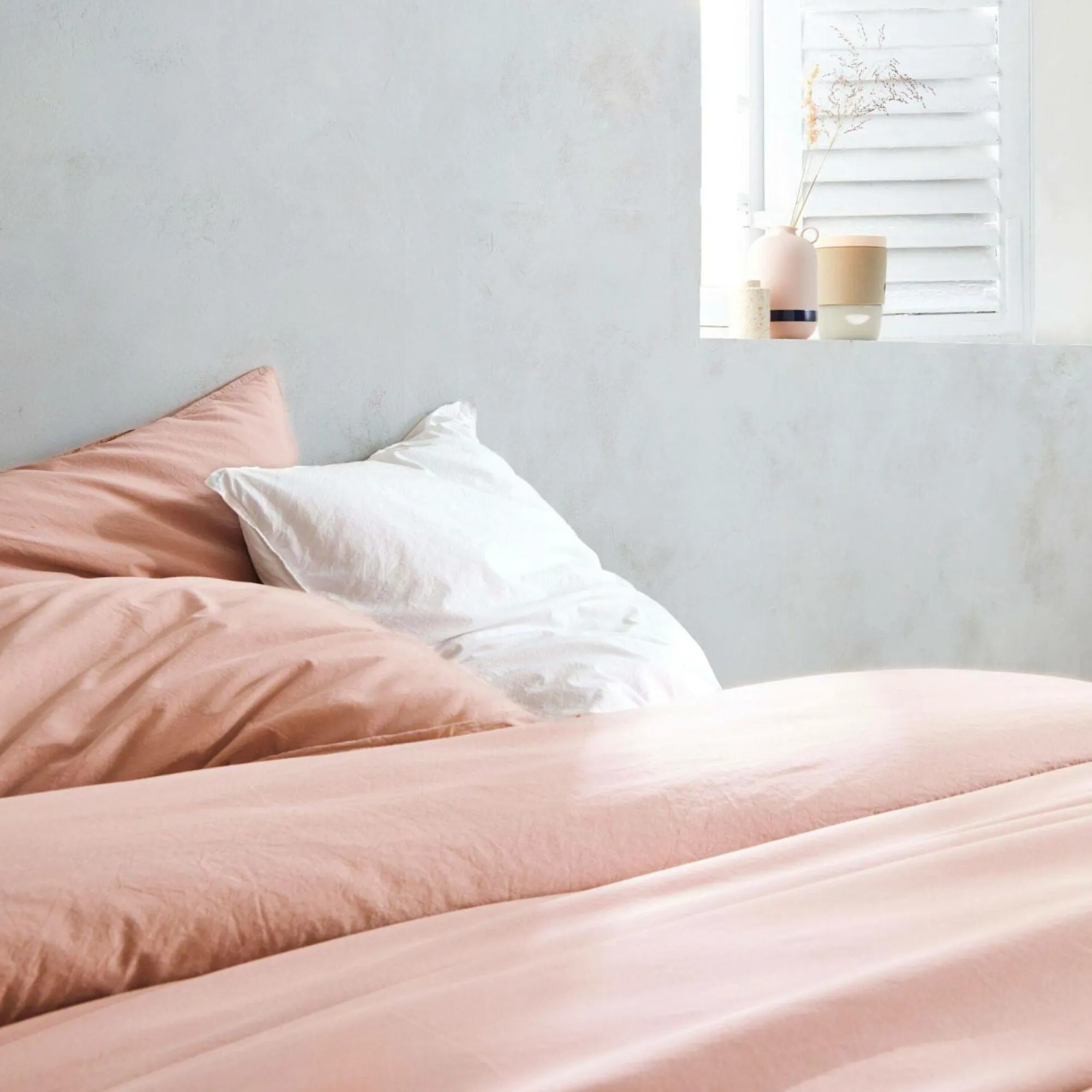 Camif Draps Housse>BLANC DES VOSGES Drap housse percale lavée Bohème - - 140 x 190 cm