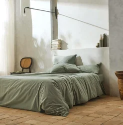 Camif Draps>BLANC DES VOSGES Drap percale lavée Bohème - - 240 x 300 cm