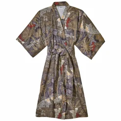 Camif Peignoirs>BLANC DES VOSGES Kimono satin de coton Jardins de Babylone - Taille M