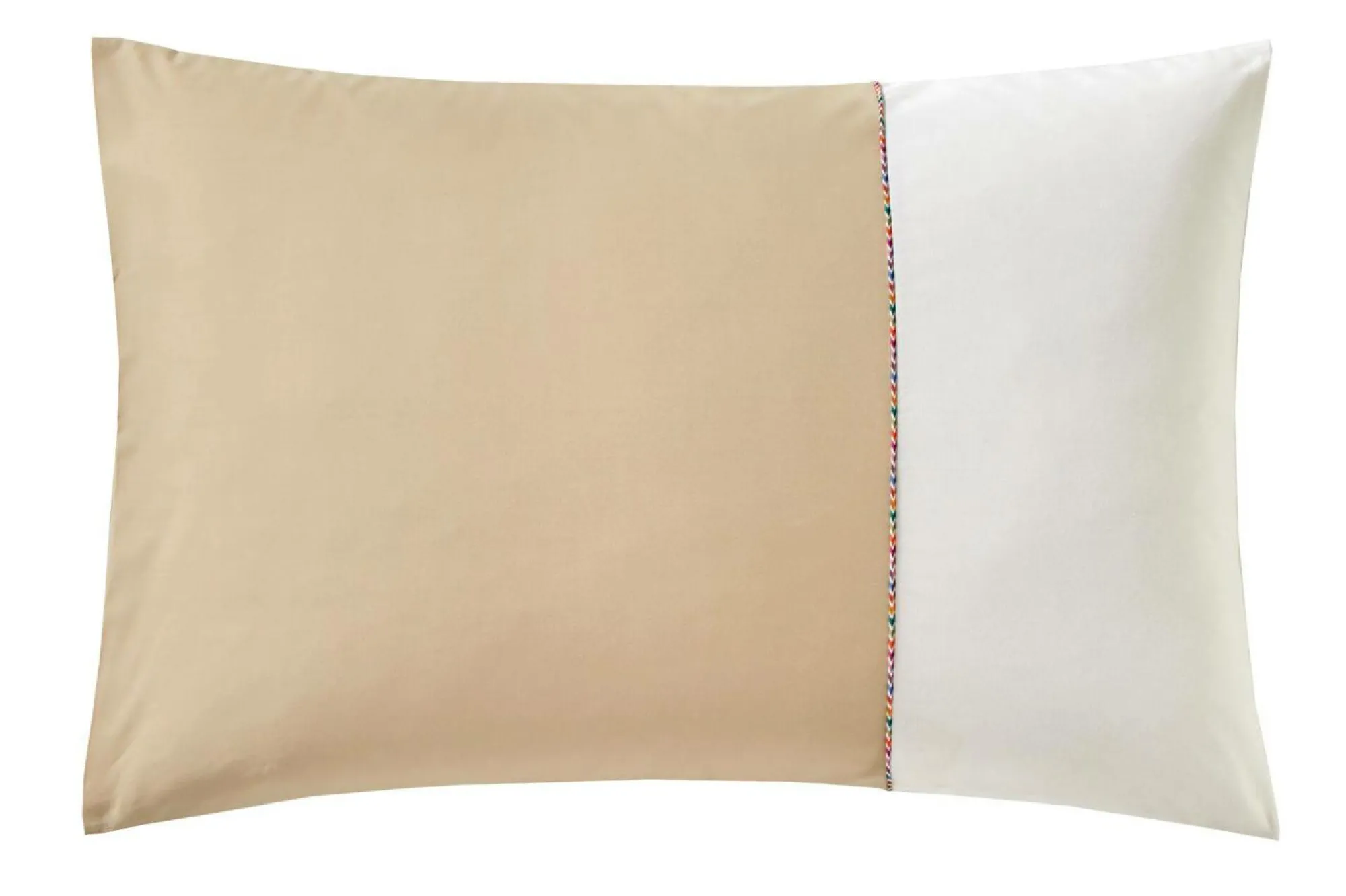 Camif Taies D'Oreiller>BLANC DES VOSGES Taie bicolore percale, Duo - - Taie d'oreiller 50 x 75 cm