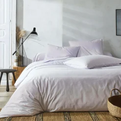 Camif Taies D'Oreiller>BLANC DES VOSGES Taie de traversin percale lavée Bohème - - Taie de traversin 45 x 230 cm