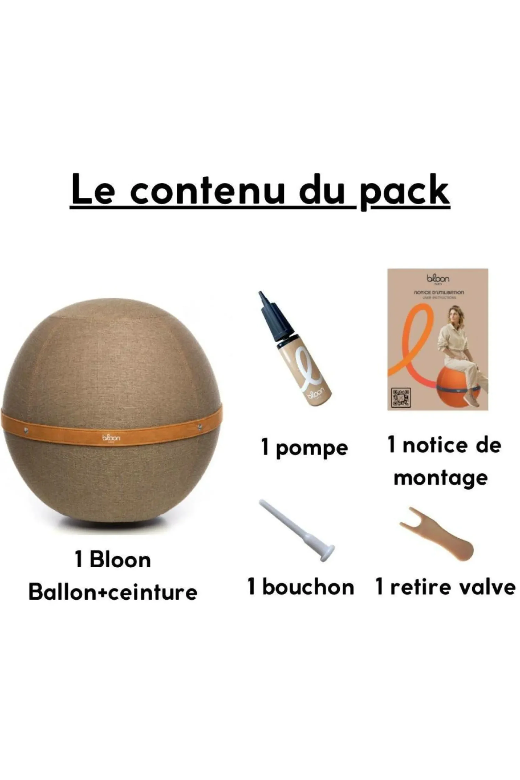 Camif Chaises De Bureau>BLOON PARIS Siège ballon dynamique tissu chiné - - Taille XL