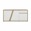 Camif Buffets>Buffet décor bois et blanc 3 portes 1 tiroir Gustave
