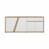 Camif Buffets>Buffet décor bois et blanc 4 portes 1 tiroir Gustave