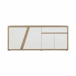 Camif Buffets>Buffet décor bois et blanc 4 portes 1 tiroir Gustave