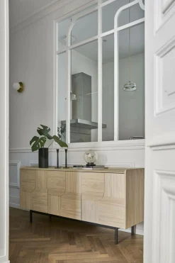 Camif Buffets>Buffet décor bois pieds métal 3 portes Mila