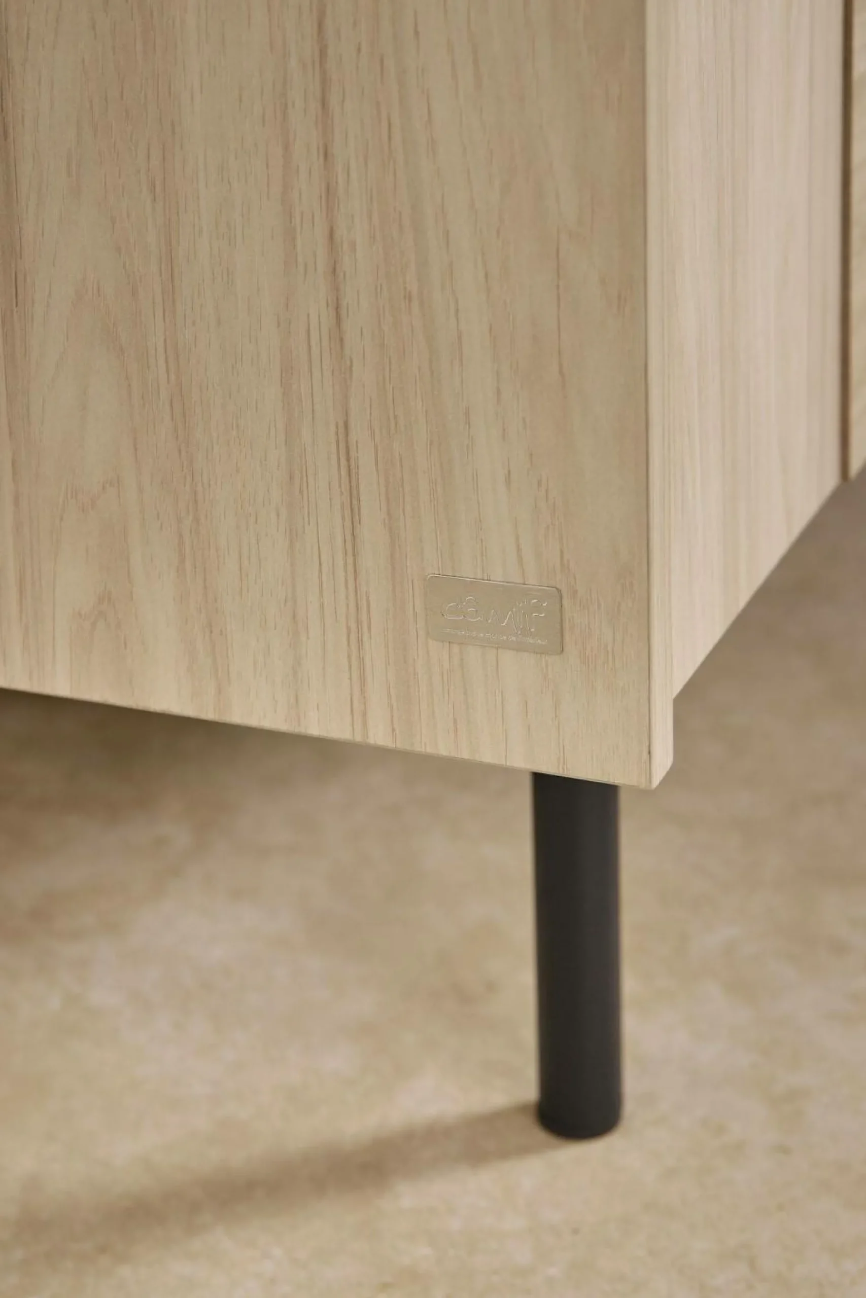 Camif Buffets>Buffet décor bois pieds métal 3 portes Mila