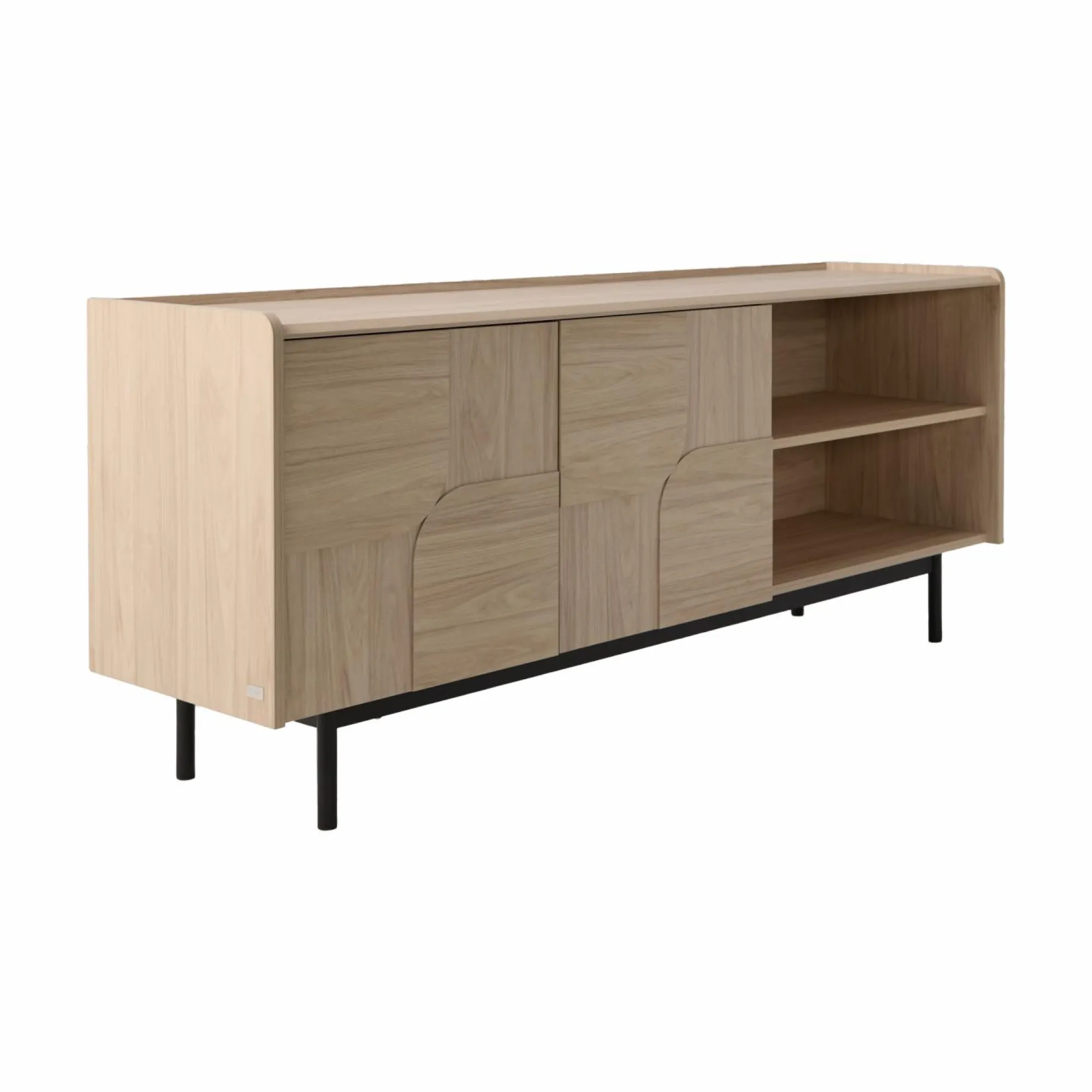 Camif Buffets>Buffet décor bois pieds métal 2 portes Mila