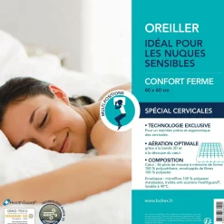 Camif Oreillers|Oreillers>BULTEX Oreiller ferme en mousse à mémoire de forme Spécial Cervicales - 60 x 60 cm