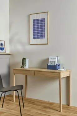 Camif Bureaux>Bureau décor bois 2 tiroirs Simon