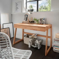 Camif Bureaux>Bureau en hêtre massif Cyriel