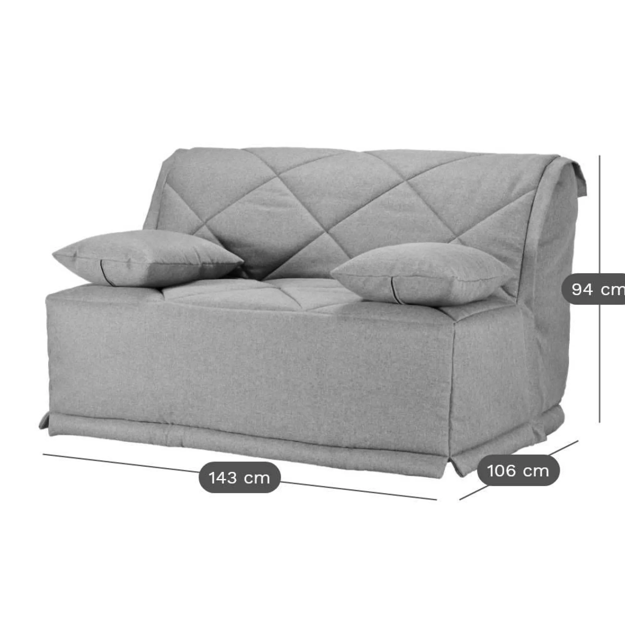 Camif Bz>Canapé BZ tissu matelas Bultex 15 cm Gina -