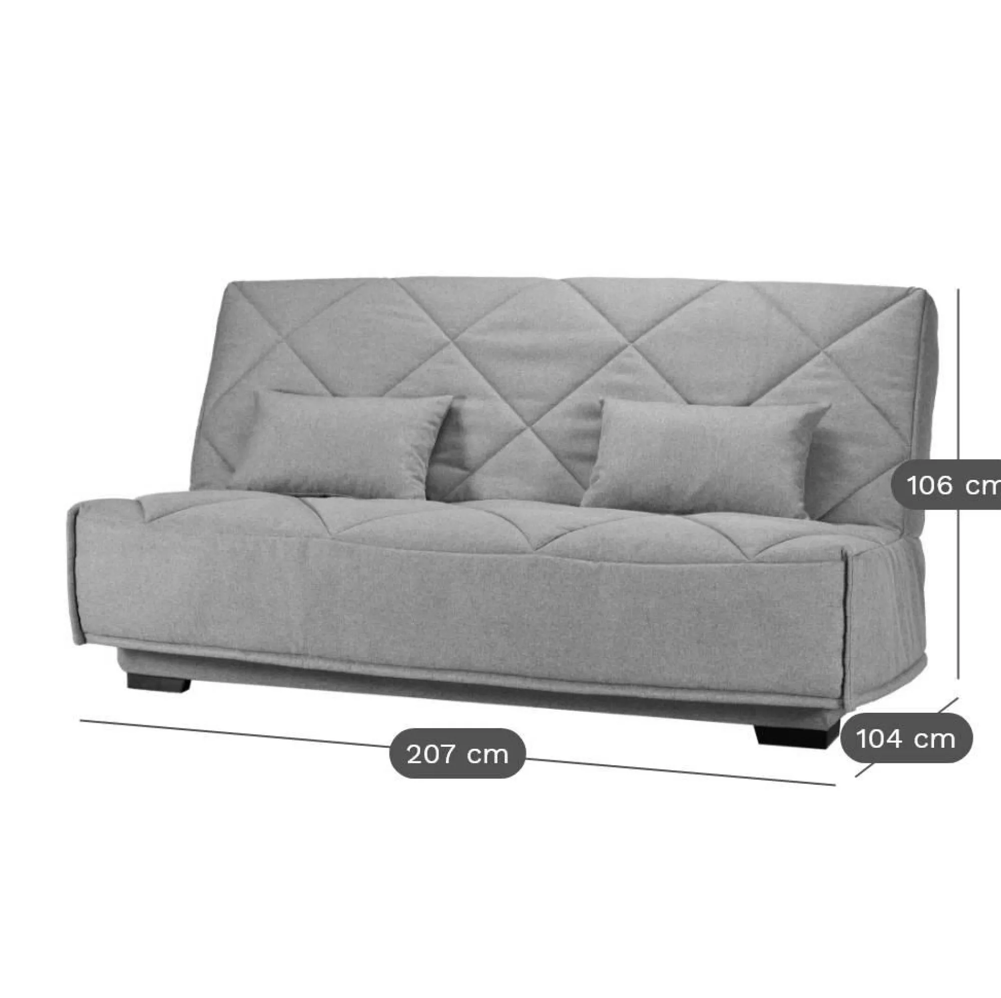 Camif Clic-Clac>Canapé clic-clac tissu matelas Bultex 15 cm Gina -