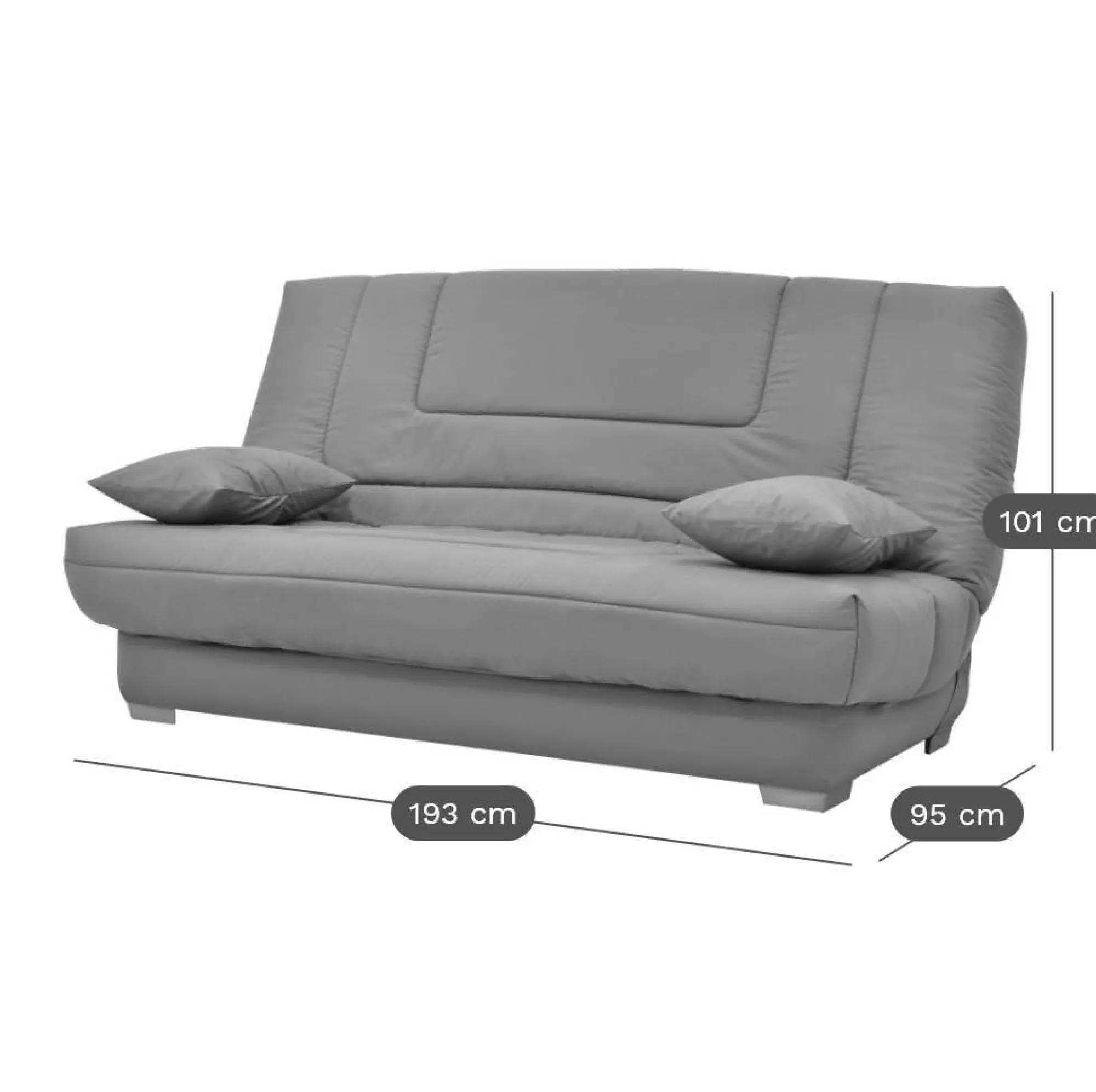 Camif Clic-Clac>Canapé clic-clac tissu matelas Bultex 14 cm Gabriel -