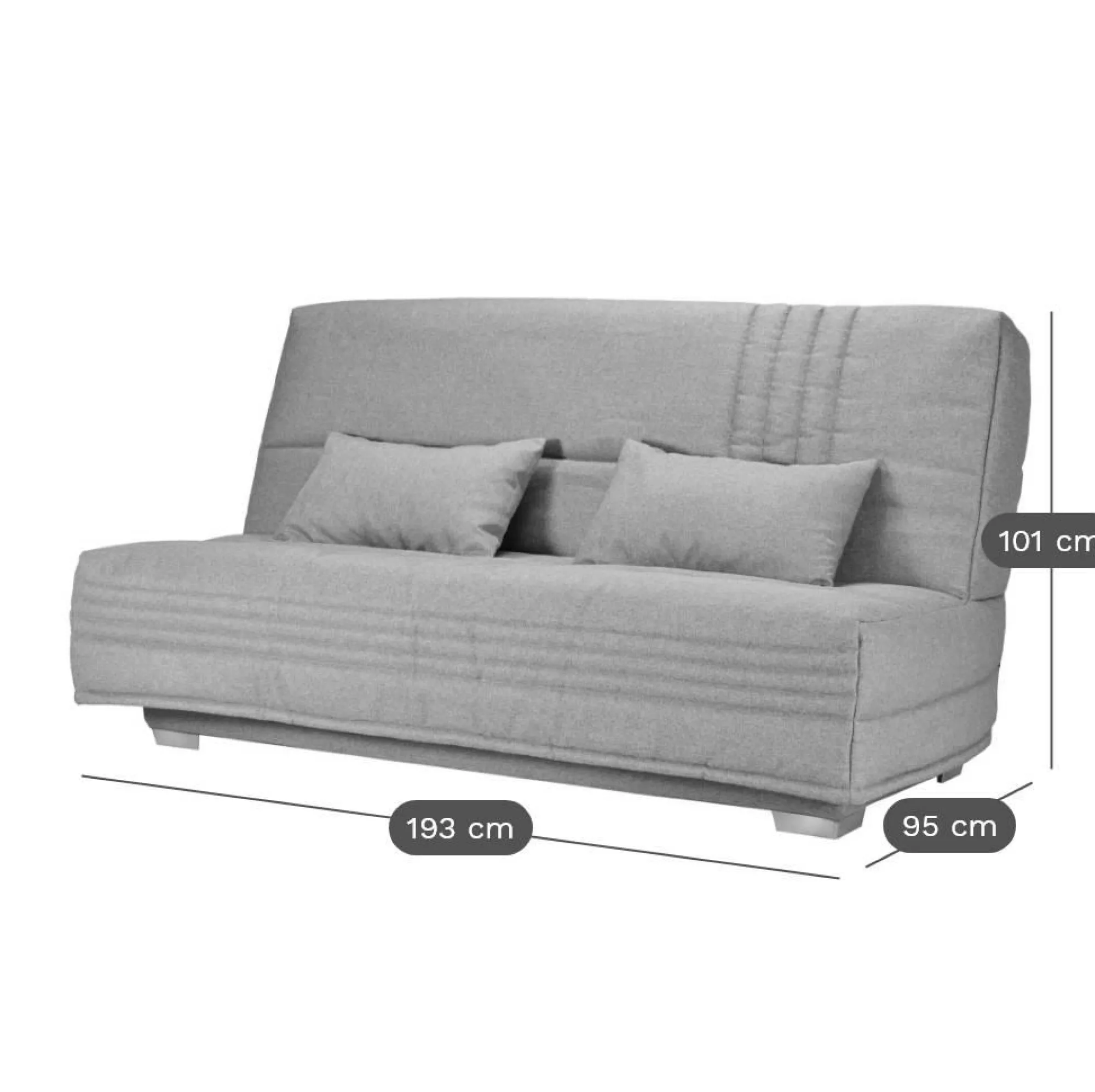 Camif Clic-Clac>Canapé clic-clac tissu matelas 17 cm Genay -