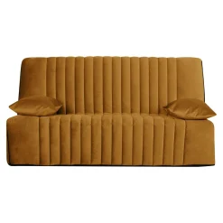 Camif Clic-Clac>Canapé clic-clac velours matelas 15 cm Oriane - - Matelas mousse HR