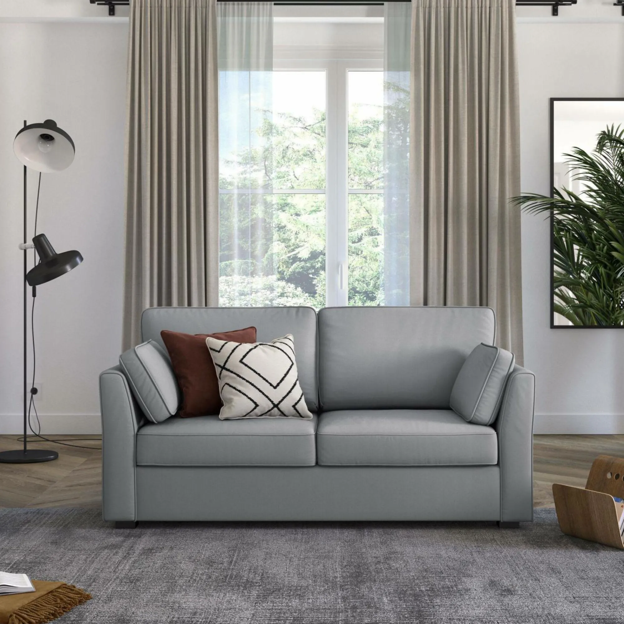 Camif Canapés Droits>Canapé convertible tissu coton déhoussable Marbella - - 2 places