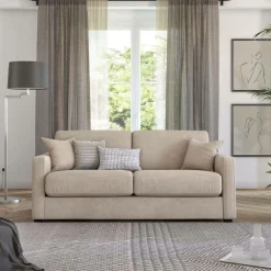 Camif Canapés Droits>Canapé convertible tissu Parme - - 3 places