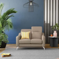 Camif Canapés Droits|Canapés Fixes>Canapé cuir têtières relevables Ben - - 2 places