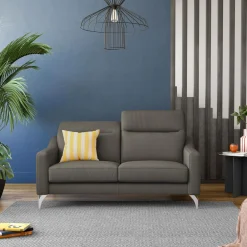 Camif Canapés Droits|Canapés Fixes>Canapé cuir têtières relevables Ben - - 3 places