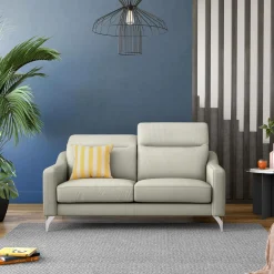 Camif Canapés Droits|Canapés Fixes>Canapé cuir têtières relevables Ben - - 3 places