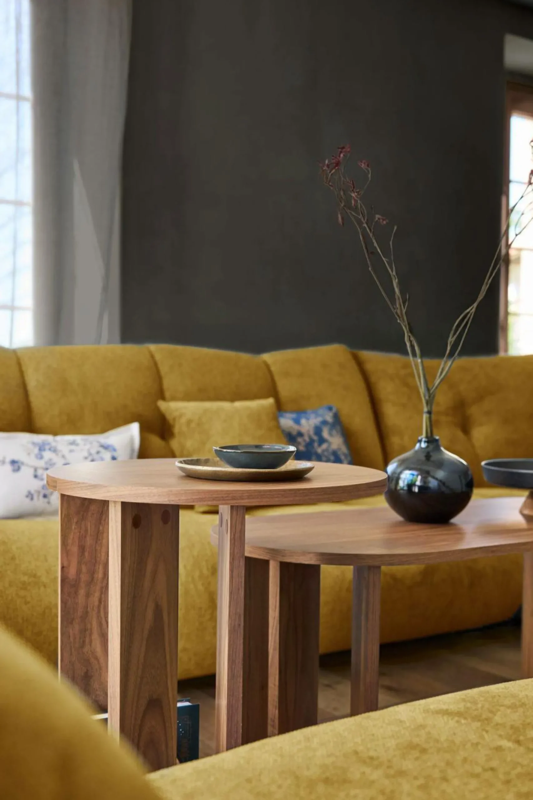 Camif Canapés Modulables>Canapé d'angle modulable tissu avec pouf Benny -