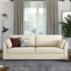 Camif Canapés Droits|Canapés Fixes>Canapé tissu coton déhoussable Marbella - - 4 places