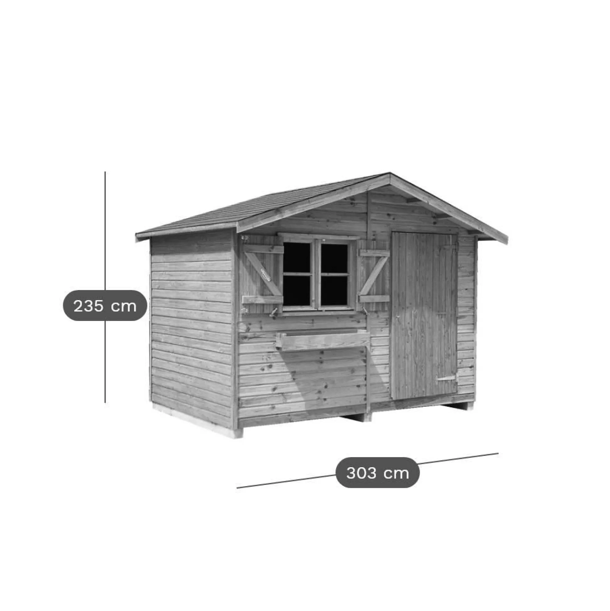 Camif Abris De Jardin>C.I.H.B. Abri de Jardin sans Plancher 9,09 m² Pervenche en Bois Autoclave - 9 m2