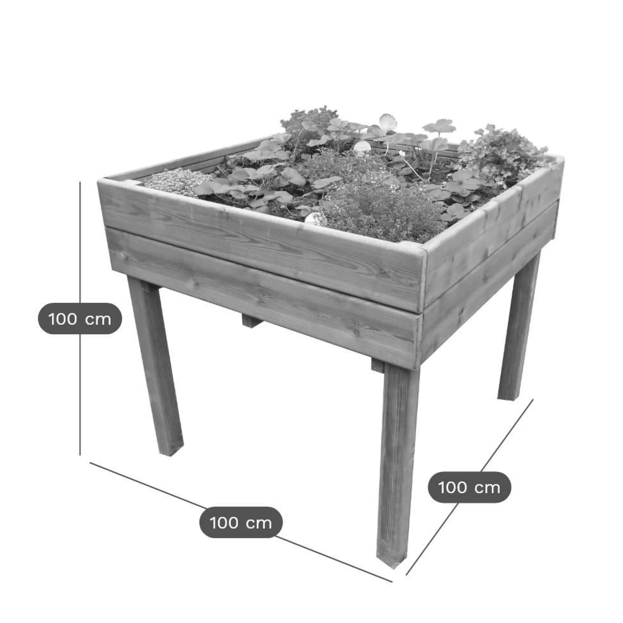 Camif Carrés De Potager>C.I.H.B. Lot de 3 Tables Potagères Carrées 480 L en Bois Autoclave