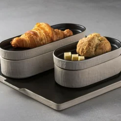 Camif Plats De Service|Corbeilles Et Vide-Poches>COSTA NOVA Plateau creux ovale grès déco 19 cm Notos