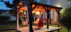 Camif Carports Et Pergola>CPBF-CHARPENTES Abri deux Pentes pour Voiture Bourgogne en Bois - 550 x 650 cm
