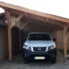 Camif Carports Et Pergola>CPBF-CHARPENTES Abri une Pente pour Voiture Provence en Bois Abri une pente voiture bois Douglas - 500 x 800 cm