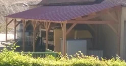 Camif Carports Et Pergola>CPBF-CHARPENTES Abri une Pente pour Voiture Provence en Bois Abri une pente voiture bois Douglas - 500 x 800 cm
