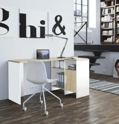 Camif Bureaux>C.PRO PAR Bureau d'angle Garry Blanc