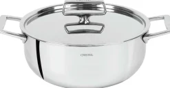 Camif Marmites Et Faitouts>CRISTEL Faitout 2 anses avec couvercle inox Castel Pro - Diamètre 24 cm