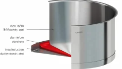 Camif Sauteuses, Tajines Et Wok>CRISTEL Sauteuse inox anti-adhésif Exceliss Strate amovible - Diamètre 24 cm