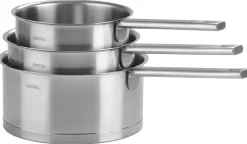 Camif Casseroles>CRISTEL Set de 3 casseroles 16/18/20 cm Strate Fixe