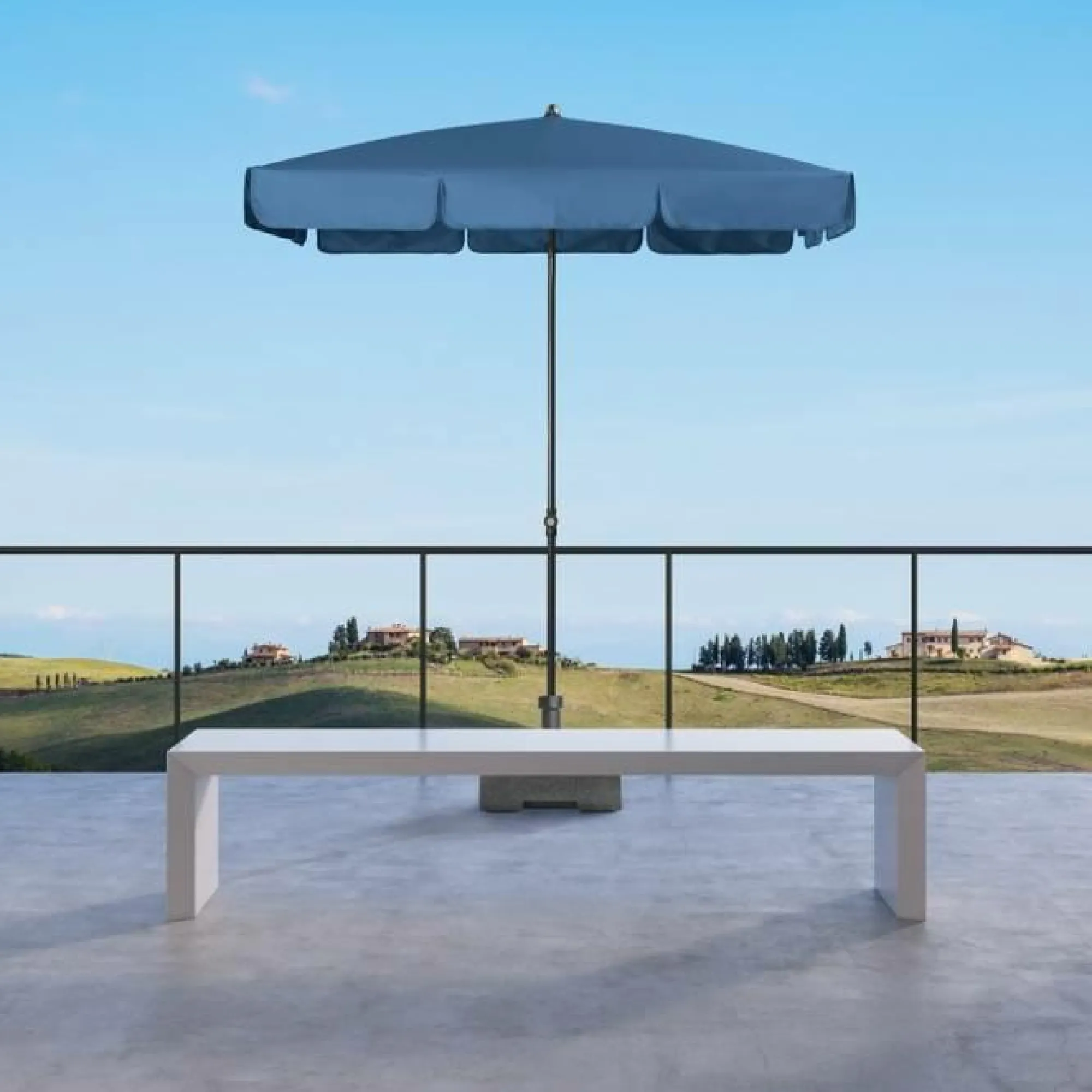 Camif Parasols>DOPPLER Parasol Rectangulaire 185 x 120 cm Sunline en Acier -