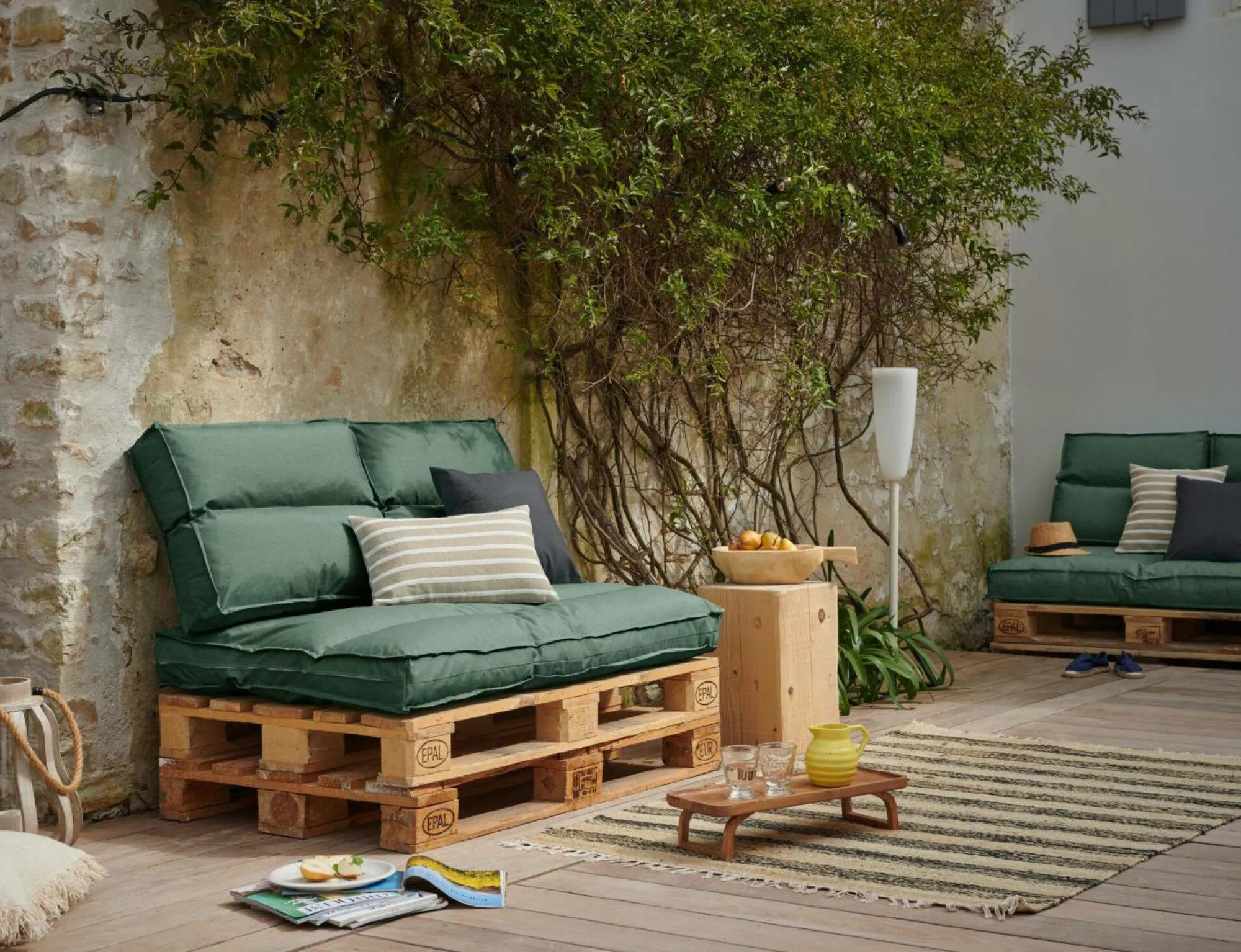 Camif Poufs, Poires Et Coussins De Sol|Poufs, Poires Et Coussins De Sol>Dossier coussin palette recyclé Heva -