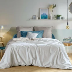 Camif Draps>Drap coton bio Fil & Sens - Blanc - 180 x 290 cm