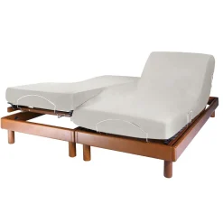 Camif Draps Housse>Drap housse lit de relaxation coton bio Fil & Sens - Blanc - 2 x 70 x 190 cm