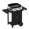 Camif Ensembles Planchas Et Dessertes>ENO Ensemble Plancha et Chariot Initial Gaz 50 en Acier Noir et Inox