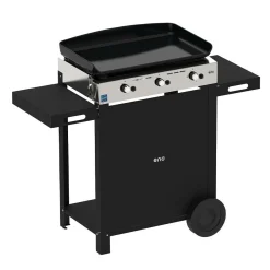 Camif Ensembles Planchas Et Dessertes>ENO Ensemble Plancha et Chariot Initial Gaz 65 en Acier Noir et Inox