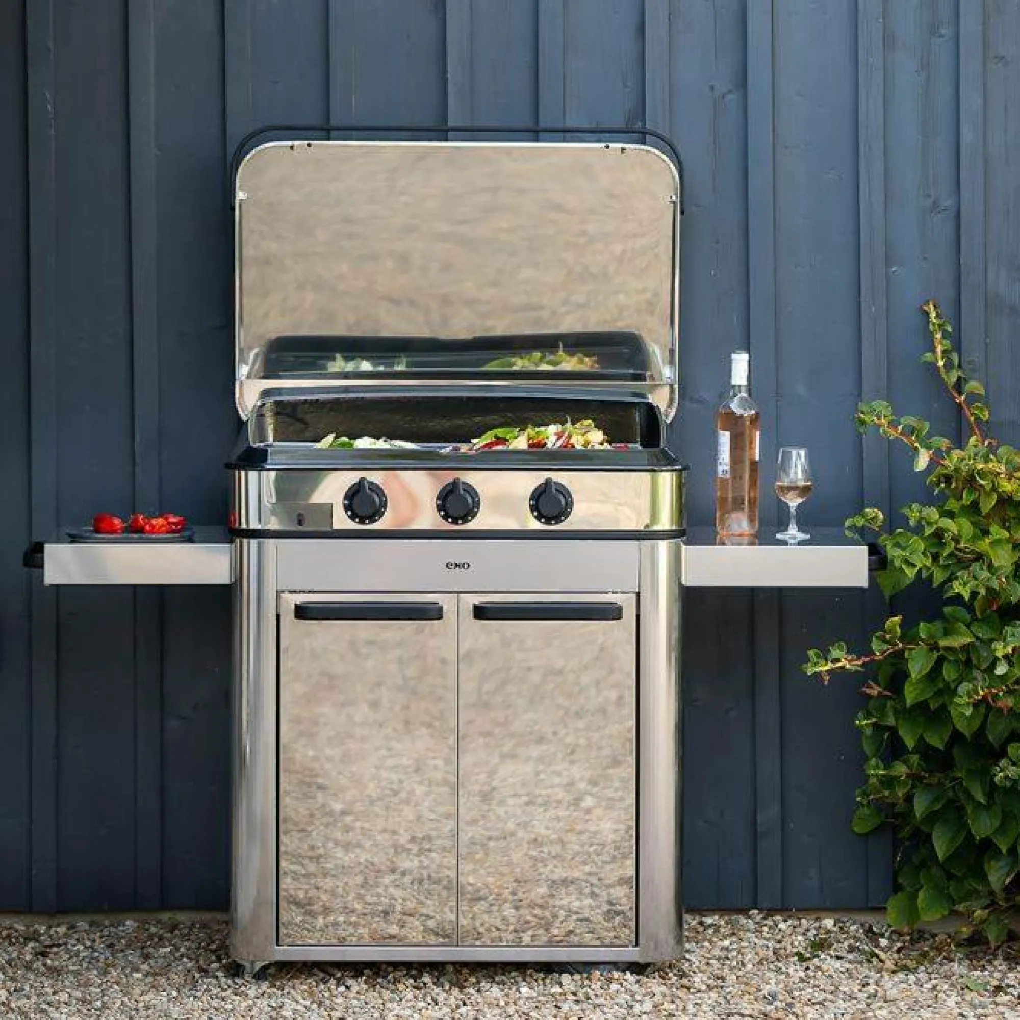 Camif Ensembles Planchas Et Dessertes>ENO Ensemble Plancha sign Gaz 80, Couvercle et Chariot -