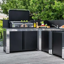 Camif Cuisines D'Extérieur|Dessertes Planchas>ENO Meuble de Cuisine pour Plancha 120 x 60 cm Félix en Inox