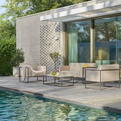 Camif Canapés Et Fauteuils De Jardin>EREME Fauteuil Ruben en Acier et Tissu Recyclé -